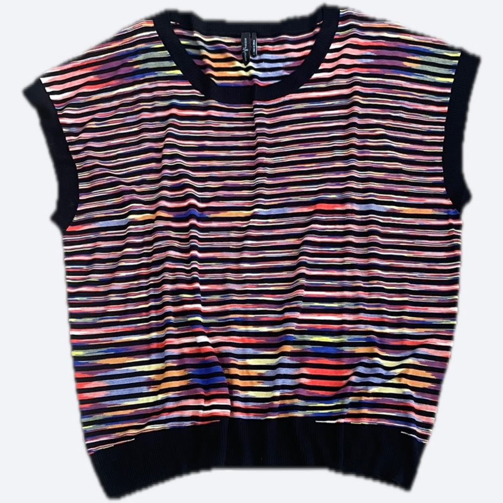 Guess by Marciano Striped Multicolor Rayon Knit Blouse S M